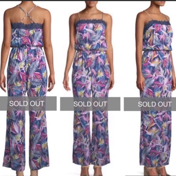 Laundry by Shelli Segal Tropical Print Jumpsuit Size  2 - Picture 7 of 8